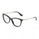 Dolce&amp;Gabbana DG3258F Single Vision Prescription Eyeglasses 501-54 - Black Frame