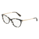 Dolce&amp;Gabbana DG3258F Single Vision Prescription Eyeglasses 911-54 - Cube Black/gold Frame