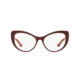 Dolce&amp;Gabbana DG3285F Bifocal Prescription Eyeglasses, 54mm, Bordeaux On Damascus Glitter, DG3285F-3205-54-BI
