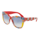 Dolce&Gabbana DG4270F Single Vision Prescription Sunglasses DG4270F-312819-55 - Lens Diameter 55 mm, Frame Color Print Mambo On Red