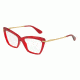 Dolce&amp;Gabbana DG5025 Single Vision Prescription Eyeglasses 3147-53 - Transparent Bordeaux Frame