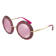 Dolce&amp;Gabbana DG6105 Single Vision Prescription Sunglasses DG6105-31057V-50 - Lens Diameter 50 mm, Frame Color Fuxia/glitter Gold