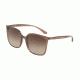 Dolce&amp;Gabbana DG6112 Sunglasses 315913-56 - Transparent Brown Frame, Brown Gradient Lenses