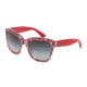 Dolce&amp;Gabbana LACE DG4226 Single Vision Prescription Sunglasses DG4226-28528G-56 - Lens Diameter 56 mm, Frame Color Red Lace