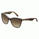 Dolce&amp;Gabbana LIP GLOSS DG4193 Sunglasses 273813-56 - Top Havana/glitter Gold Frame, Brown Gradient Lenses