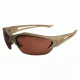 Edge Eyewear Acid Gambit Desert Sand Shooting Glasses Kit with 3 Lens, Clear Vapor Shield, Tigers Eye Vapor Shield &amp; Polarized Copper Lenses SG3K5-2