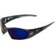 Edge Eyewear Baretti Safety Glasses Black Frame Blue Mirror Lens Sb118