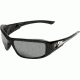Edge Eyewear Brazeau Safety Glasses Black Frame Silver Mirror Lens Xb117