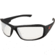 Edge Eyewear Brazeau Torque Safety Glasses - Matte Black Frame with Red E Logo / Clear Vapor Shield Lens, One Size, XB131VS