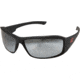 Edge Eyewear Brazeau Torque Safety Glasses - Matte Black Frame with Red E Logo / Silver Mirror Lens, One Size, XB137