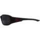 Edge Eyewear Brazeau Torque Safety Glasses - Matte Black Frame with Red E Logo / Smoke Vapor Shield Lens, One Size, XB136VS