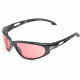 Edge Eyewear Dakura Safety Glasses - Black Frame, Rose Mirror Lens SW119