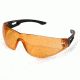 Edge Eyewear Dragon Fire Safety Glasses - Black Frame, Tiger's Eye Lens XDF610