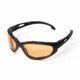 Edge Eyewear Falcon Sunglasses, Soft-Touch Matte Black Frame / Tiger's Eye Vapor S, GSF610
