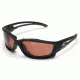 Edge Eyewear Kazbek Polarized-Black / Copper "Driving" Lens with Gasket GTSK215