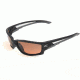 Kazbek Safety Glasses - Black Frame, Polarized Copper &quot;Driving&quot; Lens TSK215