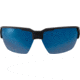 Edge Eyewear Pumori - Matte Black Frame / Aqua Precision Blue Mirror Lenses, Black Frame, XPAP418
