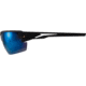 Edge Eyewear Pumori - Matte Black Frame / Aqua Precision Blue Mirror Lenses, Black Frame, XPAP418