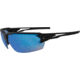 Edge Eyewear Pumori - Matte Black Frame / Aqua Precision Blue Mirror Lenses, Black Frame, XPAP418