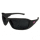 Edge Safety Brazeau Torque Safety Glasses,  Matte Black Frame with Pink E Logo / Smoke Lens, Smoke, One Size XB136-E6
