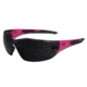 Edge Safety Delano G2 Pink Series Safety Glasses,Pink Frame,Smoke Lens, SD156-G2