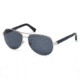 Ermenegildo Zegna EZ0010 Sunglasses - Shiny Palladium Frame Color, Blue Lens Color