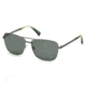 Ermenegildo Zegna EZ0031 Sunglasses - Shiny Gun Metal Frame Color, Green Lens Color