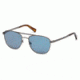 Ermenegildo Zegna EZ0071 Sunglasses - Shiny Dark Ruthenium Frame Color, Blue Lens Color