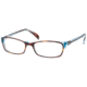 Exces 3072 Single Vision Prescription Eyeglasses, Tortoise/Light Blue Frame, EX3072179SV