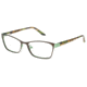 Exces 3128 Single Vision Prescription Eyeglasses, Matte Black/Light Green Frame, EX3128705SV