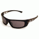 Extreme Optiks AQT Sunglasses, Matte Black Frame, Smoke with Silver Mirror Flash Lens, 10217814.FGX