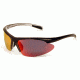 Extreme Optiks Blade XI Sunglasses, Light Grey Crystal Frame, Smoke with Red Mirror Flash Lens, 10206339.FGX