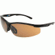 Extreme Optiks EOG 4 Sunglasses, Shiny Black Frame, Brown HD Lens, 10228946.FGX