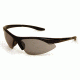 Extreme Optiks SuperBlade Sunglasses, Shiny Black Crystal Frame, Brown with Silver Mirror Flash Lens, 10211052.FGX