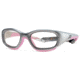 F8 SLAM Protective Eyewear Satin Silver Frame,Clear Silver Flash Lens, Girls / Women SLAMSSPK4917135CSF