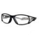 F8 VELOCITYProtective Eyewear Satin BlackFrame,Clear Silver Flash Lens, Unisex VELOCISBLK6010140CSF