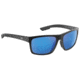 Flying Fisherman 7884BSB Offline Sunglasses, Matte Black Frame Smoke-Blue Mirror Polarized Lens, Medium Fit, 7884BSB