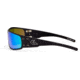 Gatorz Magnum Sunglasses, Asian Fit, Black Frame, Brown Polarized w/ Green Mirror Lens, AF-MAGBLK03P-G
