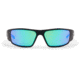 Gatorz Magnum Sunglasses, Asian Fit, Black Frame, Brown Polarized w/ Green Mirror Lens, AF-MAGBLK03P-G