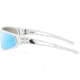 Gatorz Revenant Sunglasses, Frost w/Black Logo Frame, Smoke Optimized Polarized w/ Blue Mirror Lens, Frost, Medium, 841235128547
