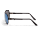 Gatorz Skyhook Sunglasses, Black Frame, Smoke Polarized w/Blue Mirror Lens, GZ-09-022