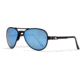 Gatorz Skyhook Sunglasses, Black Frame, Smoke Polarized w/Blue Mirror Lens, GZ-09-022