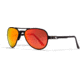 Gatorz Skyhook Sunglasses, Black Frame, Smoke Polarized w/Sunburst Mirror Lens, GZ-09-014