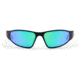 Gatorz Wraptor Sunglasses, Black Frame, Brown Polarized w/Green Mirror Lens, Polarized, WRABLK03P-G