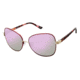 Glamour Editor's Pick GL2006 Sunglasses - Frame Mt Burgundy/Red, Lens Color Soft Pink Flash, Size 56/15mm GL200603