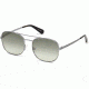 Guess GU5201 Sunglasses - Shiny Dark Nickeltin Frame Color, Green Mirror Lens Color