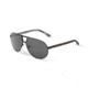 Hang Ten Gold The VHS Sunglasses, Shiny Gun/Grey Lens 4002411