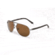 Hang Ten Gold The VHS Sunglasses, Shiny Silver/Brown Lens 4002413