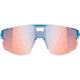 Julbo Aerospeed Sunglasses Cyan Blue/Blue Frame with zebra light RED Lenses, J5023412