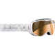 Julbo Luna Ski/Snow Goggles,White Frame and Camel w/Polarized Silver Spherical Flash Lens 72850114